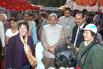 Delegates having photo session with  CM Nitish Kumar